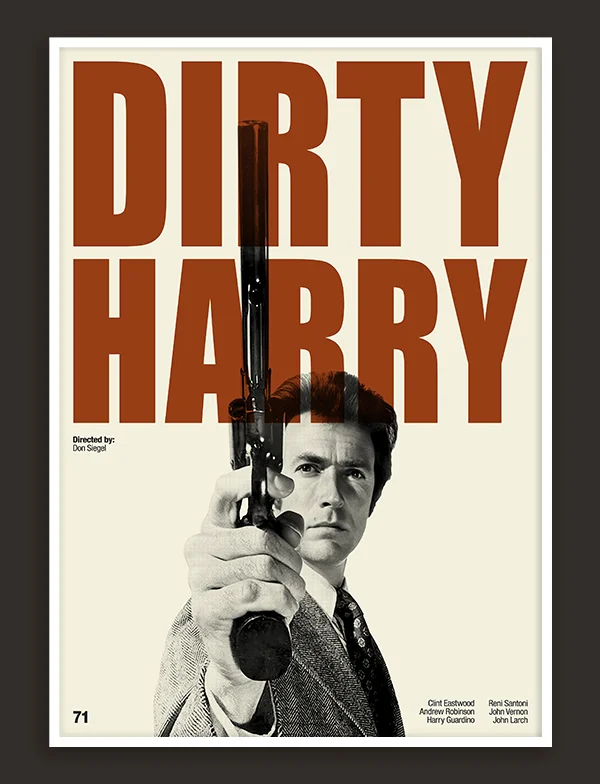 Dirty Harry - Retro Movie Print