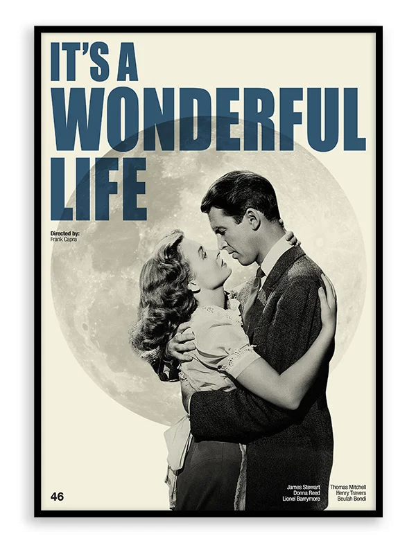 It's a Wonderful Life - Retro Movie Print