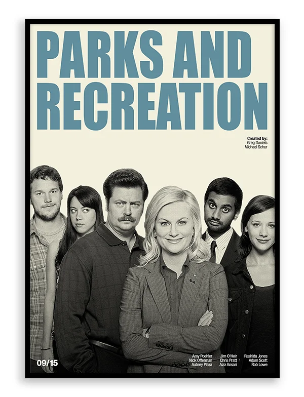 Parks and Recreation Retro TV Show Movie Print Poster