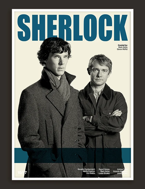 Sherlock - Retro TV Show Print