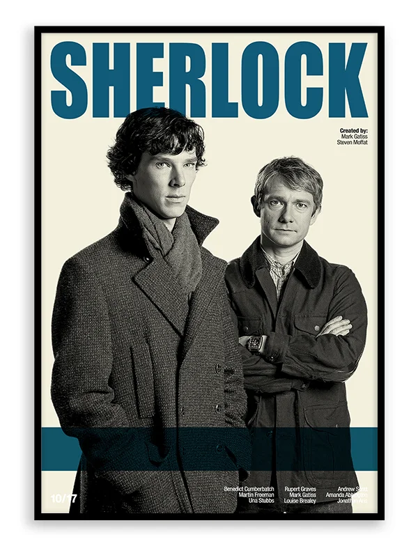 Sherlock - Retro TV Show Print