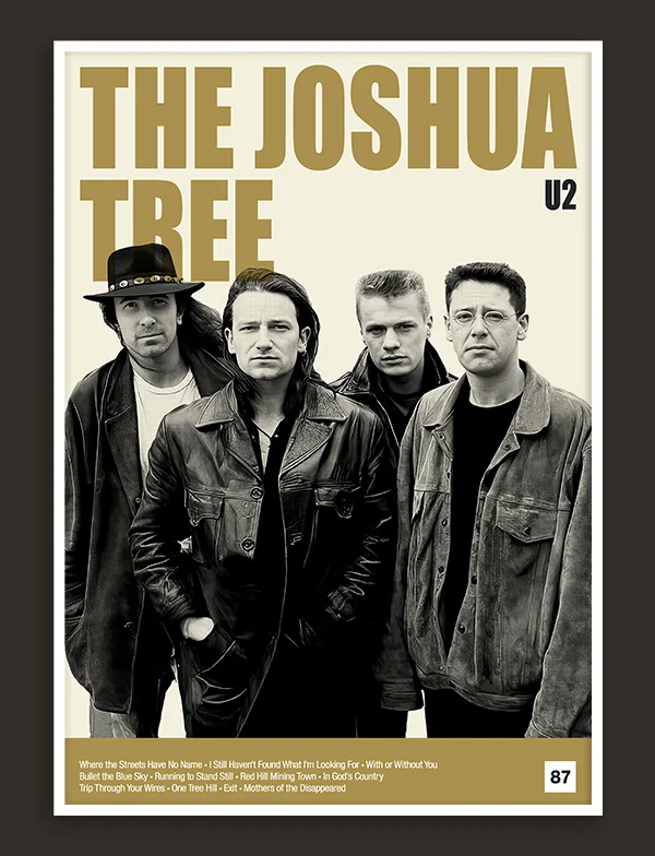 U2 - The Joshua Tree - Retro Music Print