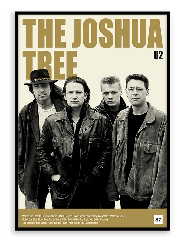 U2 - The Joshua Tree - Retro Music Print