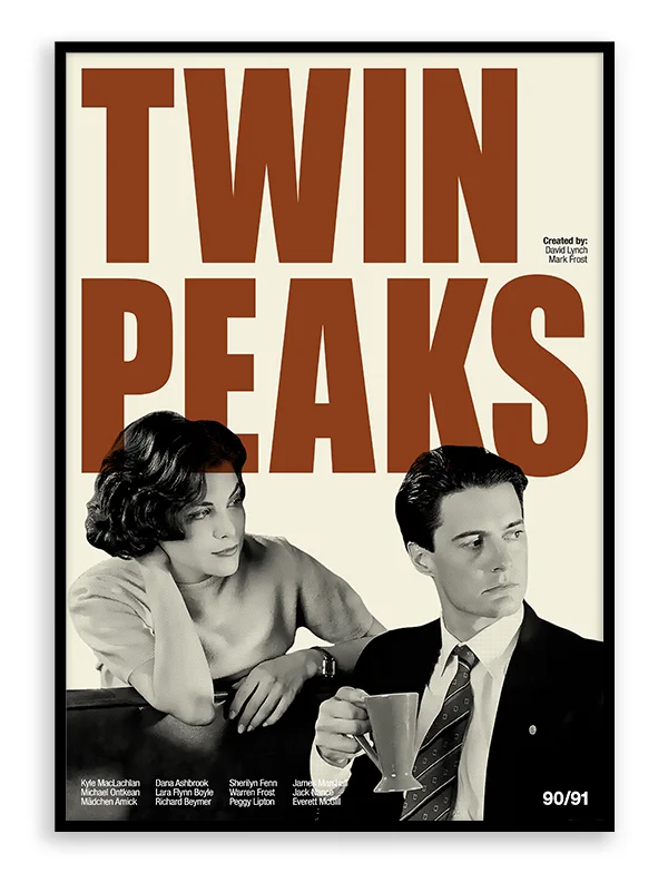 Twin Peaks Retro TV Show Movie Print Poster
