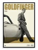Goldfinger - Retro Movie Print