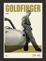 Goldfinger - Retro Movie Print