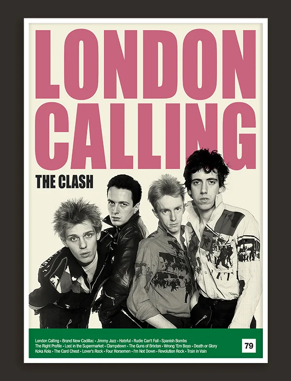 The Clash - London Calling - Retro Music Print
