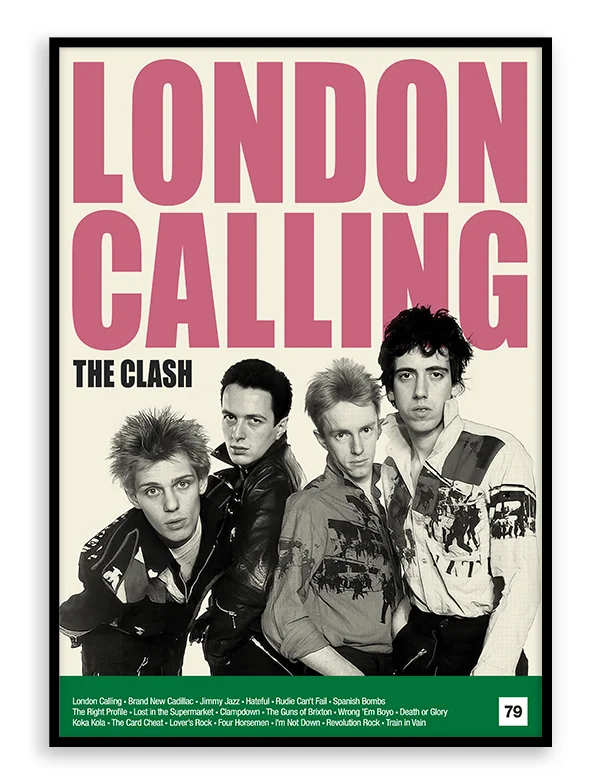 London Calling The Clash Retro Music Print Poster