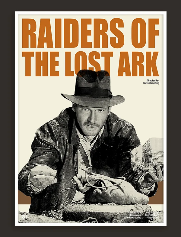 Raiders of the Lost Ark - Retro Movie Print
