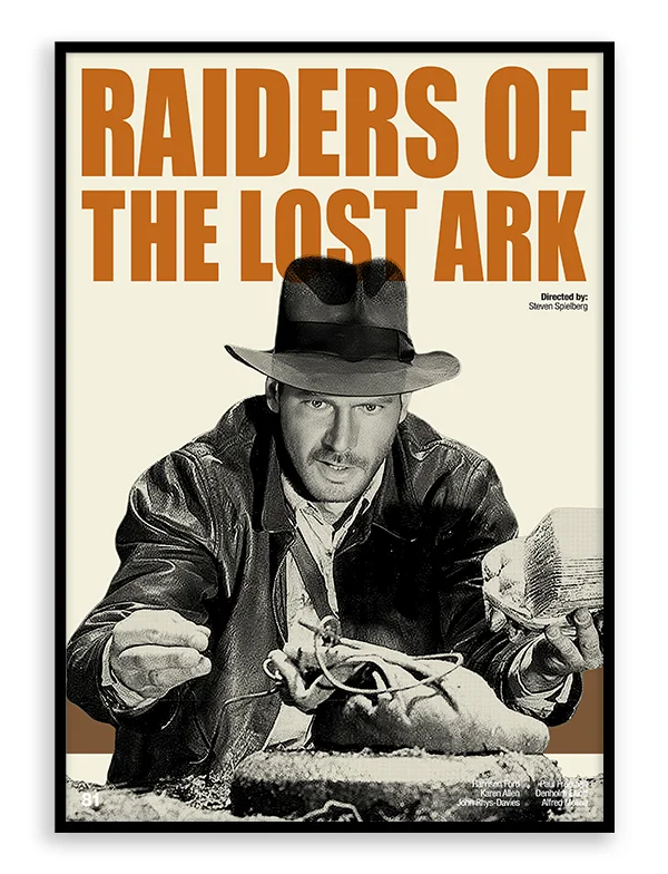 Raiders of the Lost Ark Retro Movie Print Poster