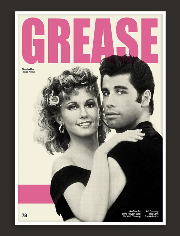 Grease - Retro Movie Print