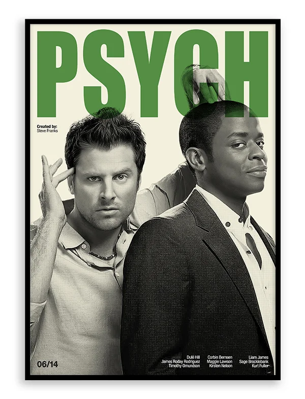 Psych - Retro TV Show Print