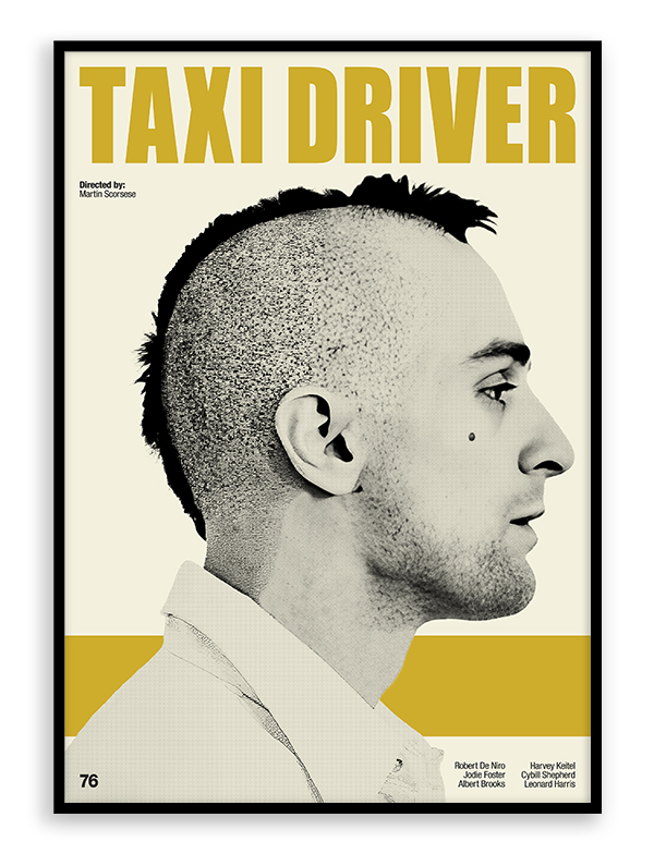 Taxi Driver Retro Movie Print Poster