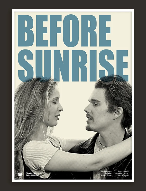 Before Sunrise - Retro Movie Print