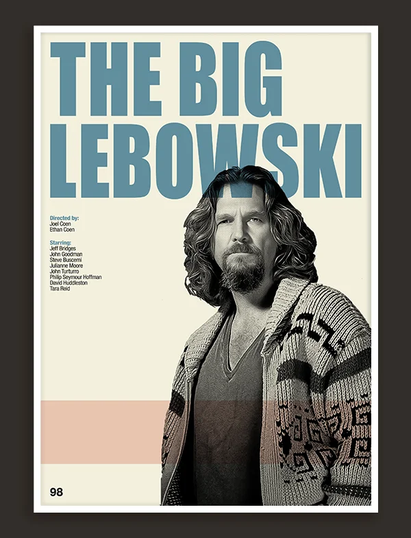 The Big Lebowski - Retro Movie Print
