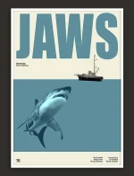 Jaws - Retro Movie Print