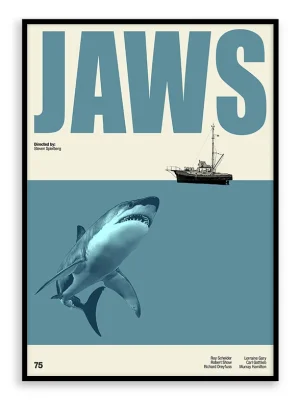 Jaws - Retro Movie Print