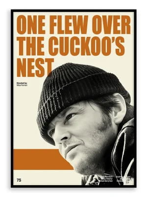 One Flew Over the Cuckoo's Nest - Retro Movie Print