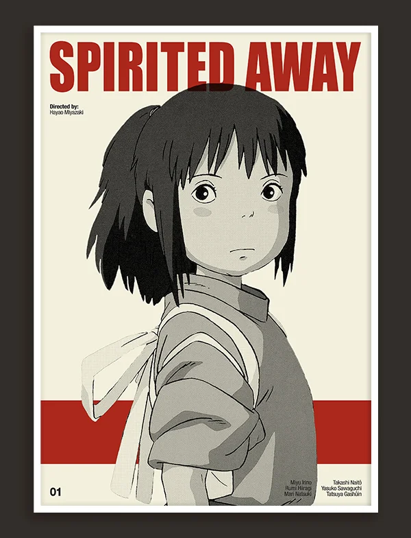 Spirited Away - Retro Movie Print