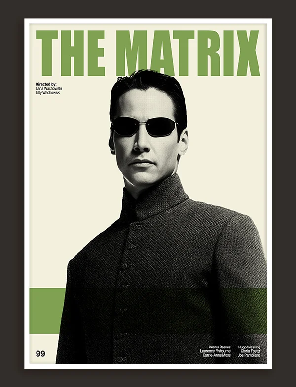 The Matrix - Retro Movie Print
