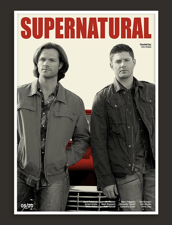 Supernatural - Retro TV Show Print