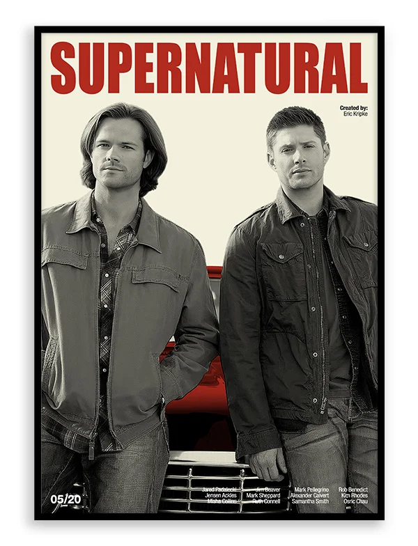Supernatural - Retro TV Show Print