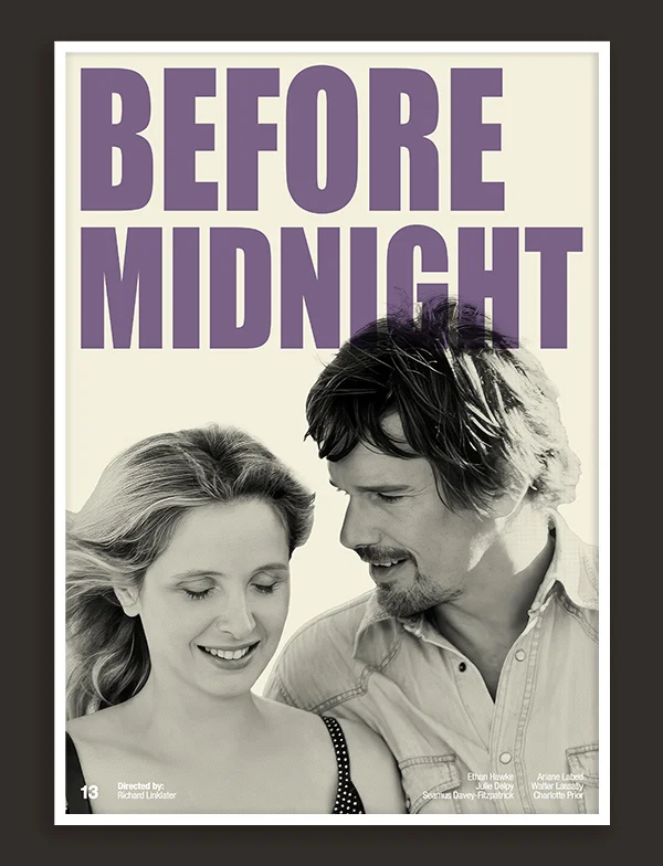 Before Midnight - Retro Movie Print