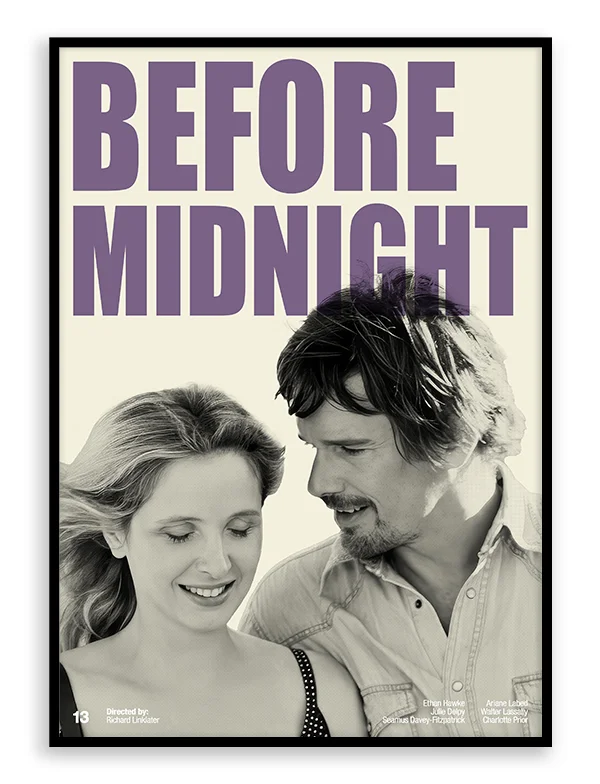 Before Midnight - Retro Movie Print