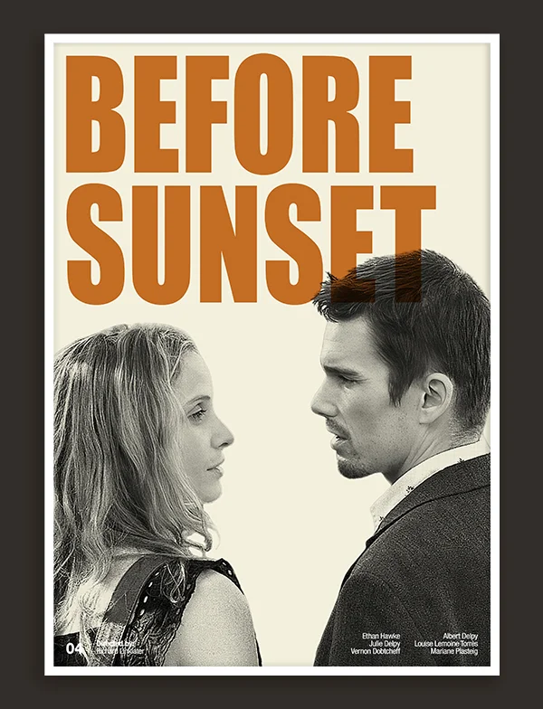 Before Sunset - Retro Movie Print