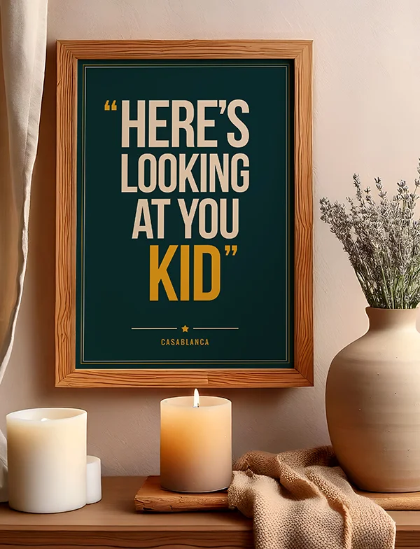 Casablanca - Quote Poster Print