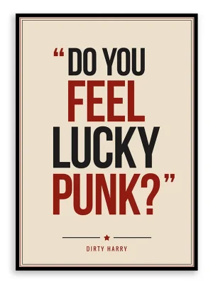 Dirty Harry - Quote Poster Print