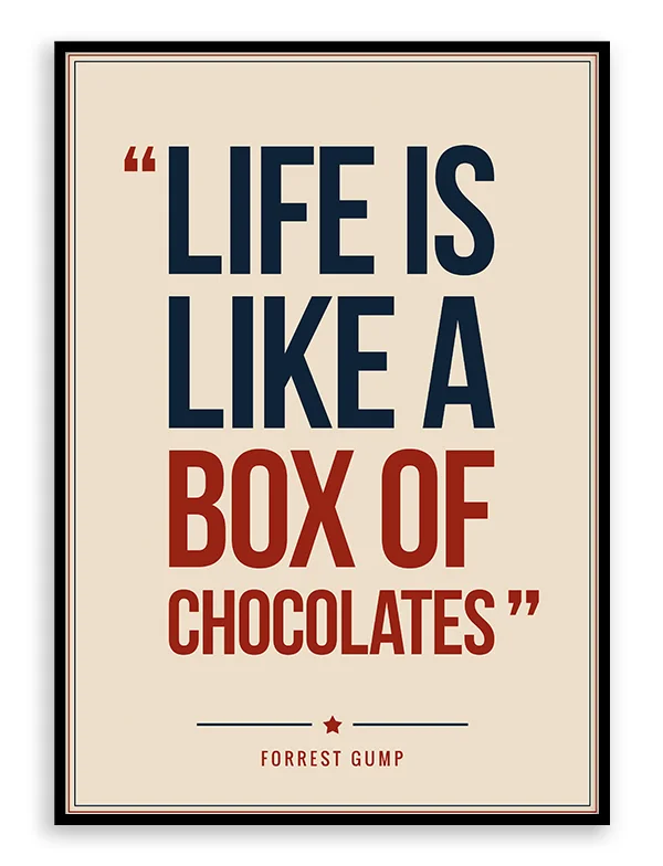 Forrest Gump - Quote Poster Print