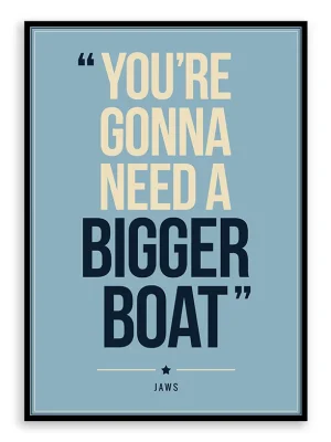 Jaws - Quote Poster Print