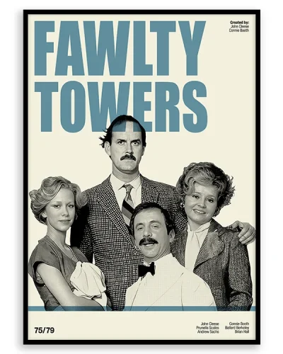 Fawlty Towers Retro TV Movie Print Poster